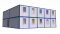 Модульное здание штаб строительства с туалетами в 2 этажа Модель: ВМ-М06